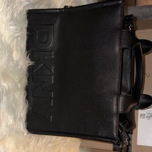 DKNY Textured Black Handbag